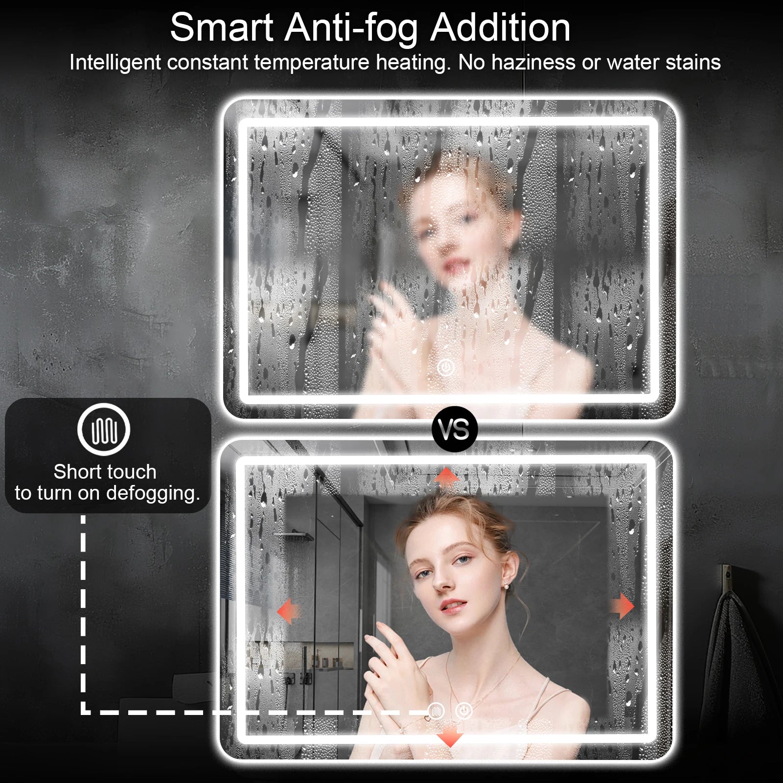 36x24 inch LED Bathroom Mirror Vanity Mirrors with Backlit Lights
