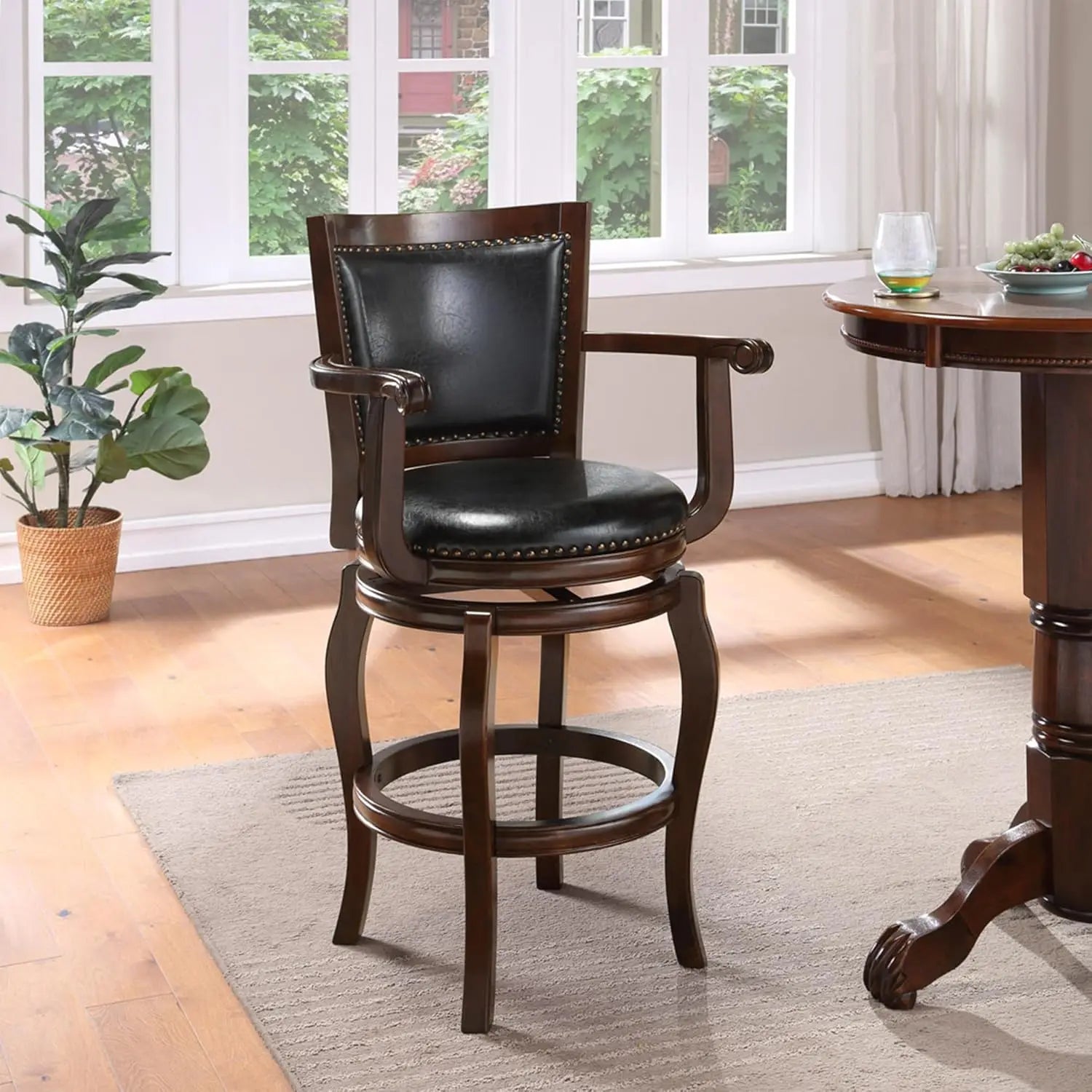 Swivel Bar Stool in Cappuccino