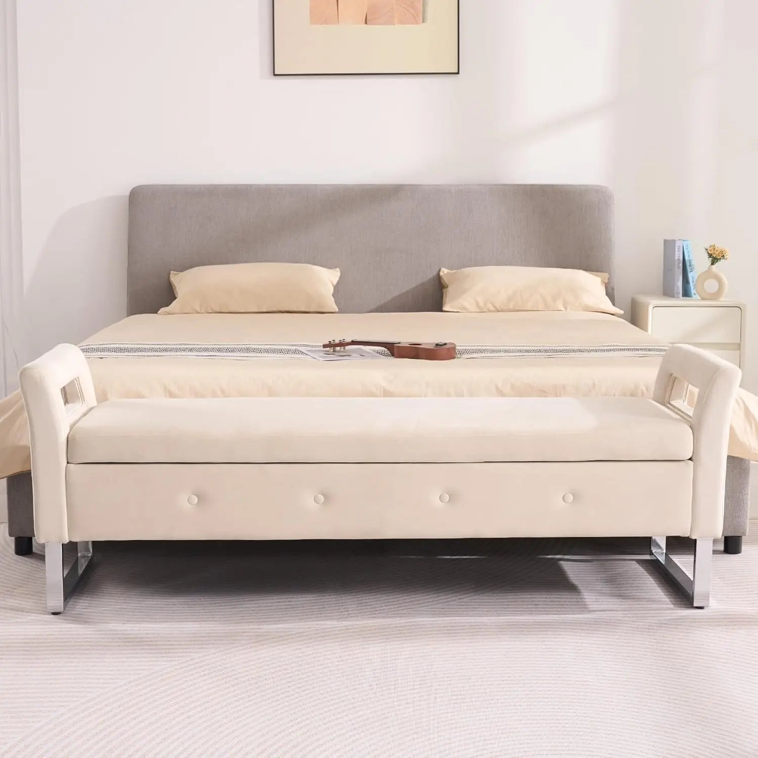 65.35" W Ottoman with Storage Bench