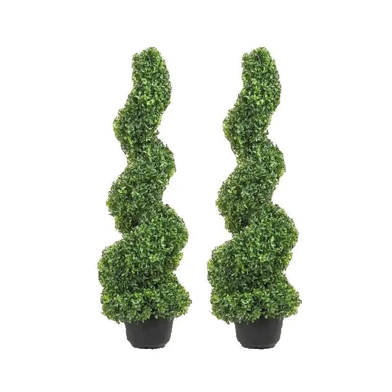 SucceBuy Artificial Boxwood Tower Topiary