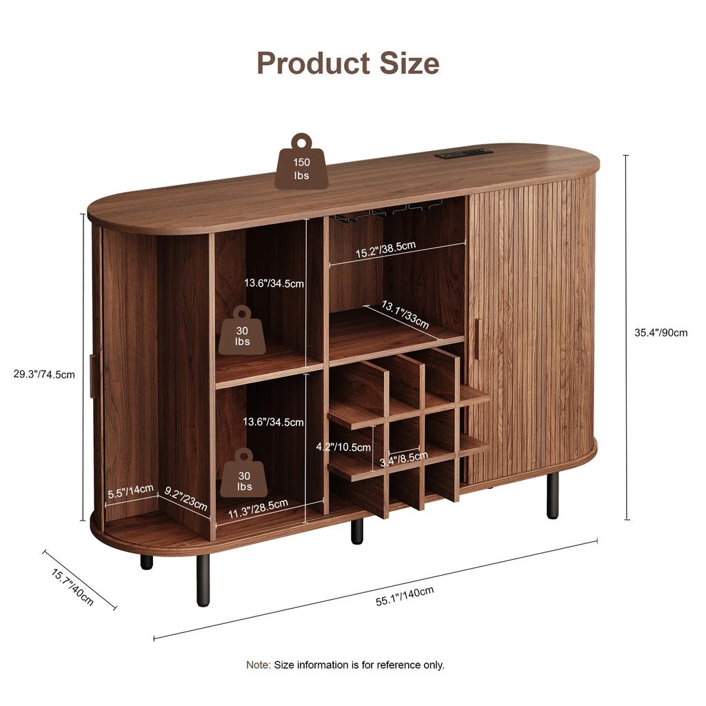 Wine Bar Cabinet w/ LED Light
