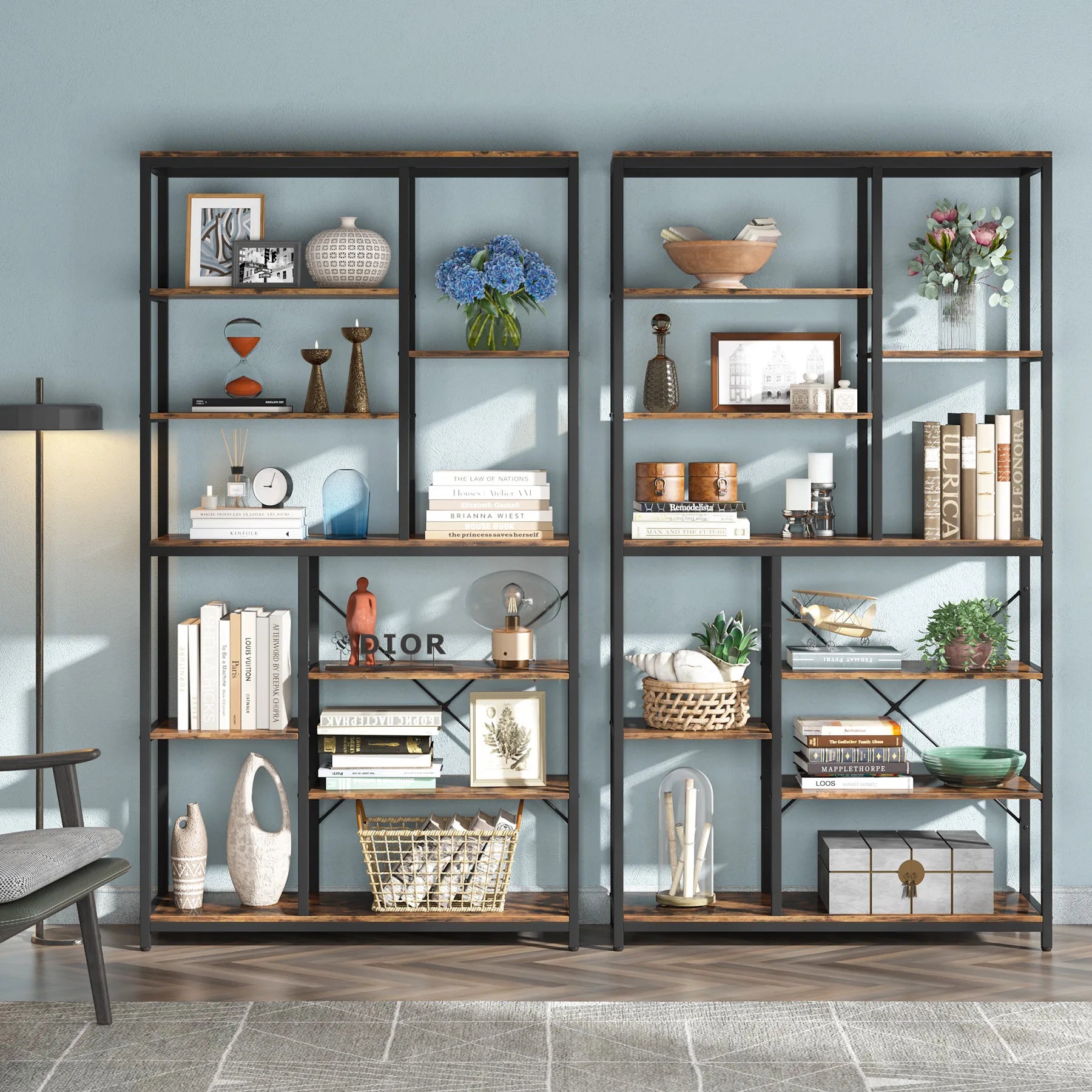 Tribesigns 79 Inches Bookcase with Open Shelves
