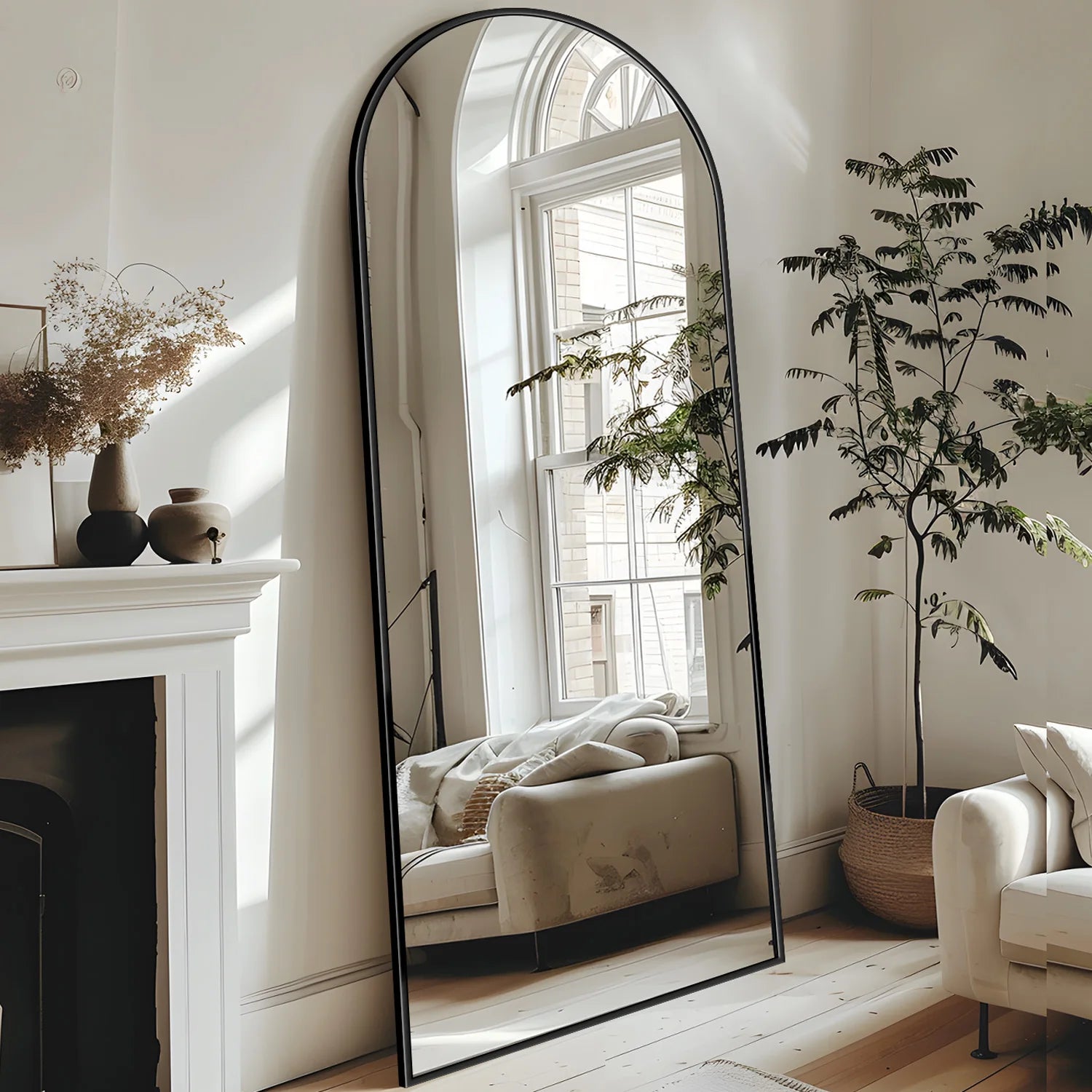 Full Length Mirror, 58"x18" Oversized Floor Mirror