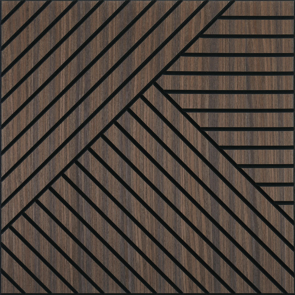4 Packs Acoustic 3D Wood Slat Wall Panels Self-Adhesive Sound Absorbing for Noise Reduction Home & Garden Decor