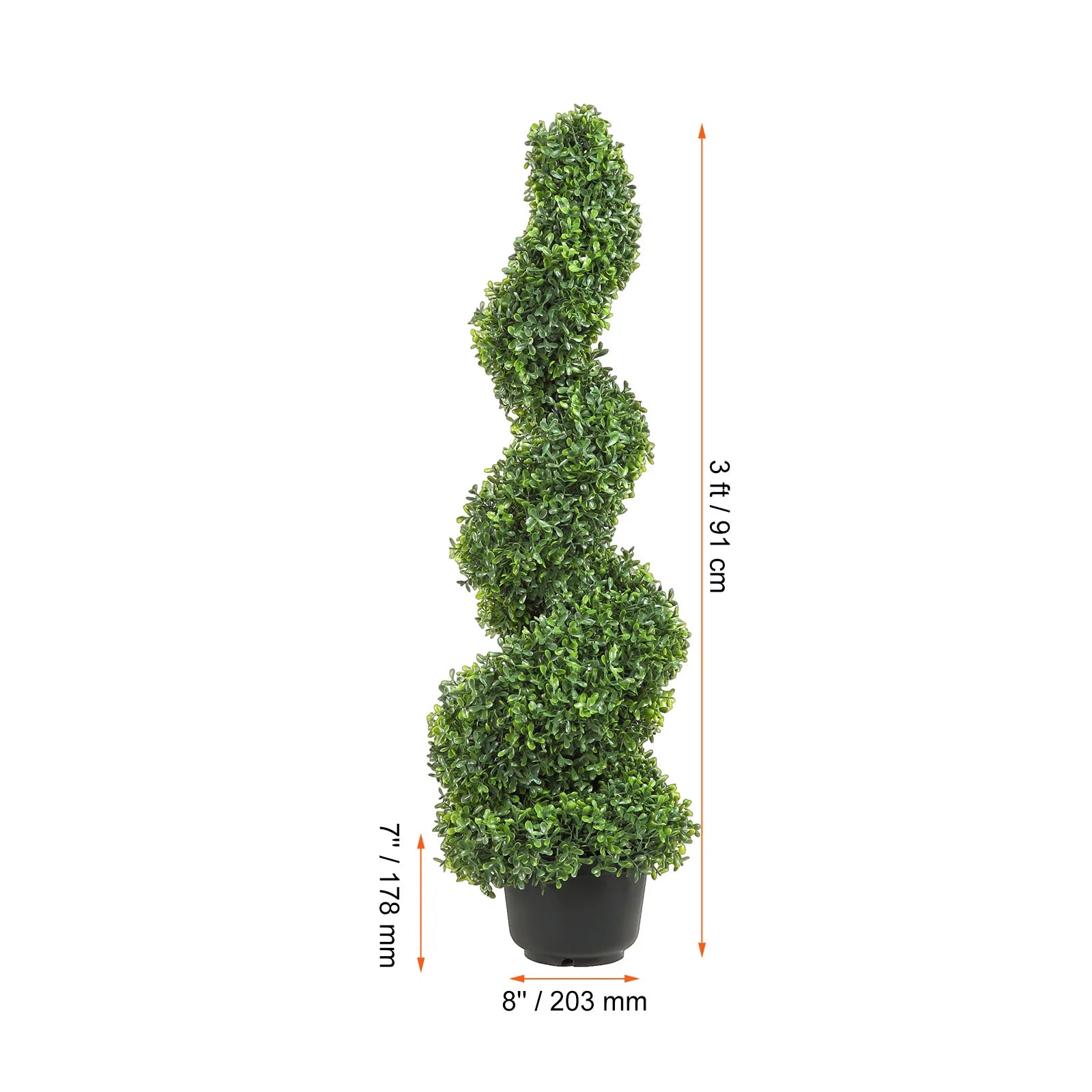 SucceBuy Artificial Boxwood Tower Topiary