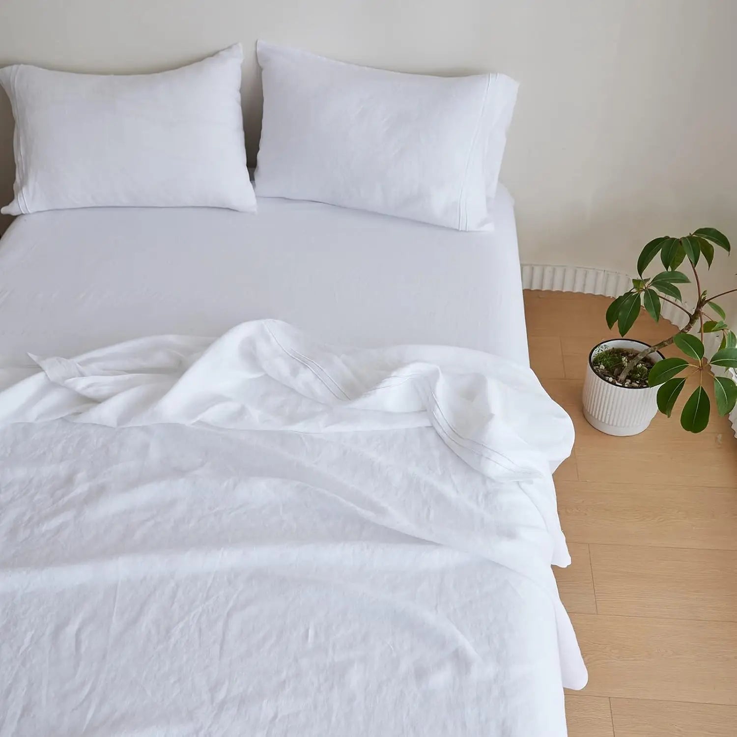 100% Pure Linen Bed Linen Sheet Set