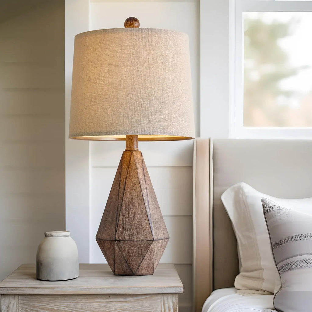 20.25" Retro Farmhouse Table Lamp Set of 2