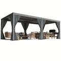 VIWAT 10x12/12x20FT Louvered Pergola, Waterproof Roof All Weather Rust-Resistant Gazebo