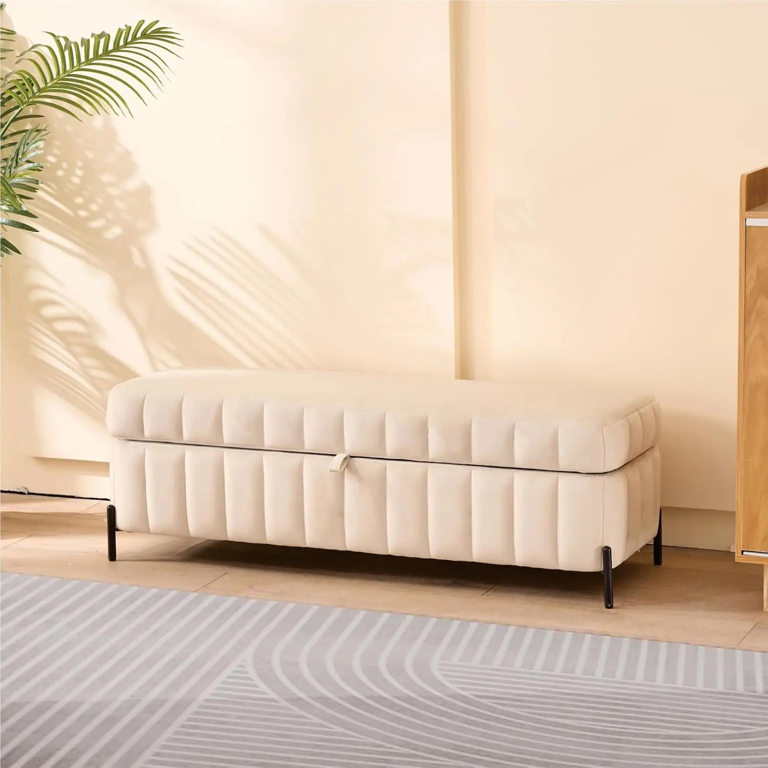 65.35" W Ottoman with Storage Bench