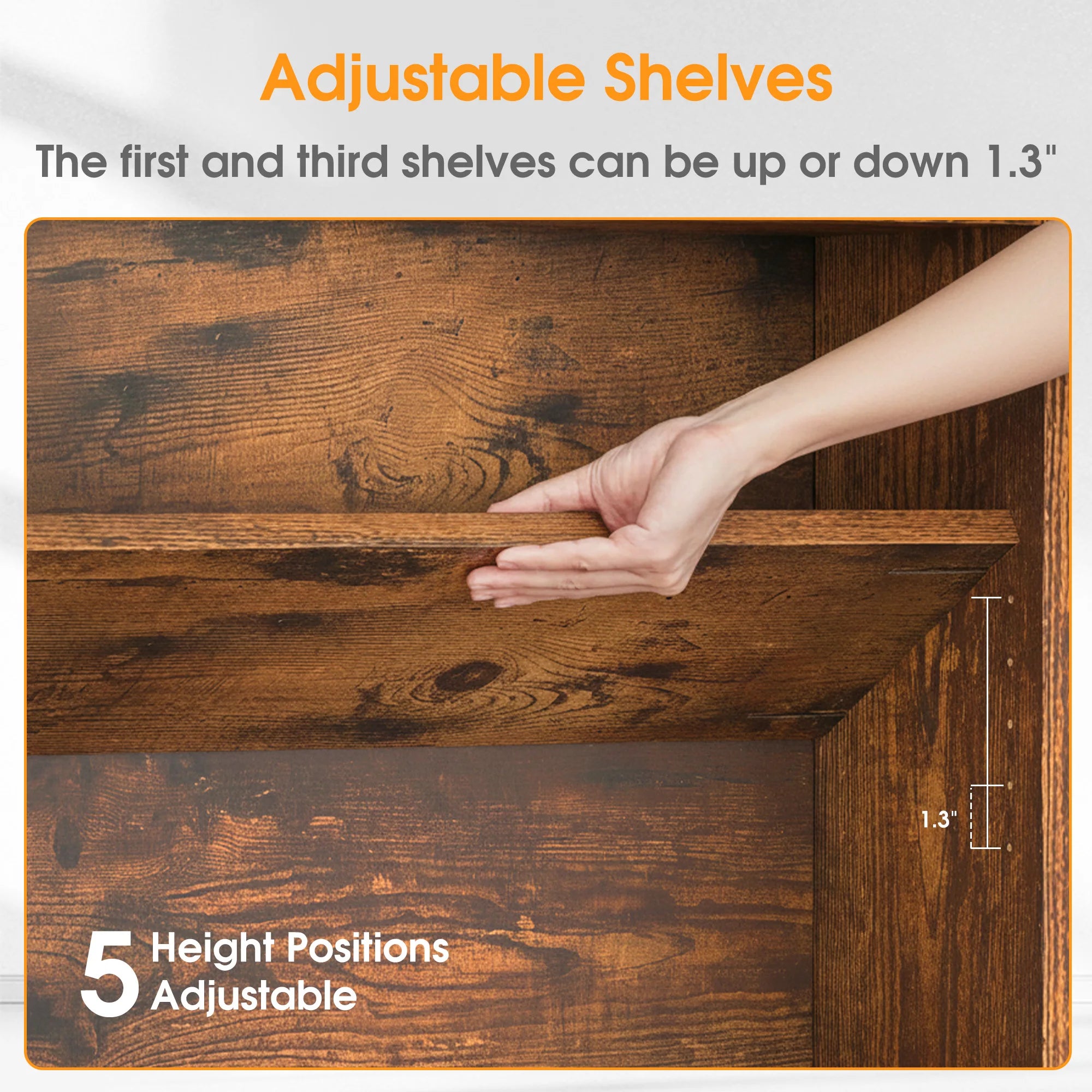 MCQ 6 Shelf Bookcase Wooden Large 63 Inch Tall Bookcase