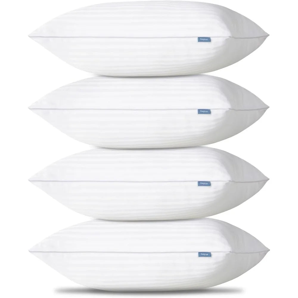 Queen Size Cooling Pillows Set of 4, Hotel Quality with Down Alternative Fill