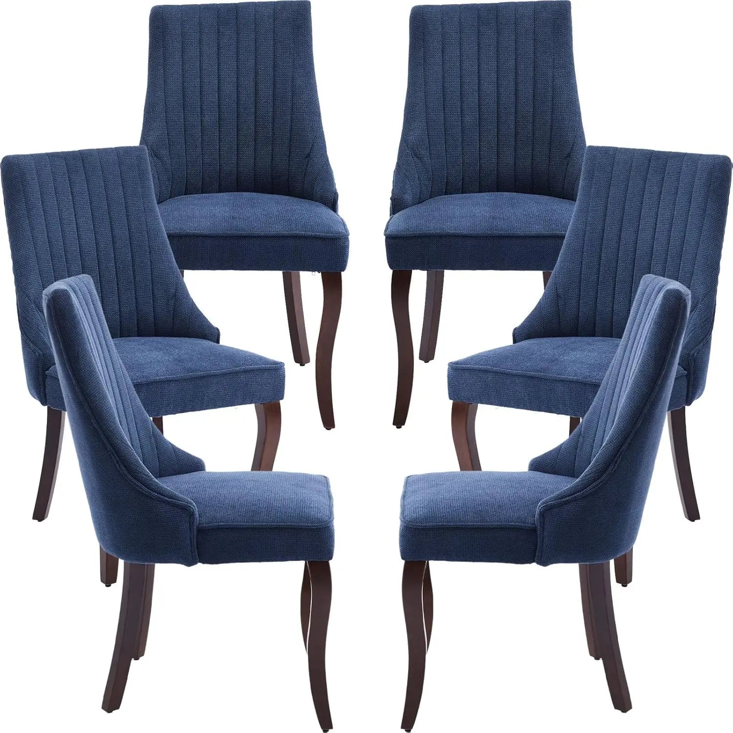 Velvet Upholstered Dining Chairs Set of 6