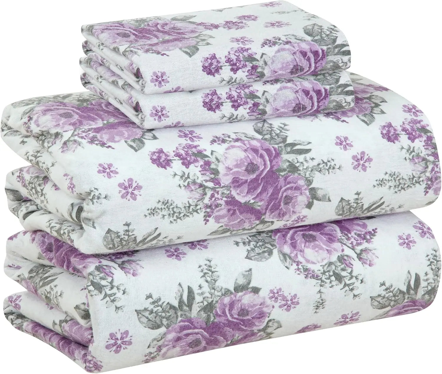4 Piece 100 Cotton Flannel Sheets Queen Size Bed Set
