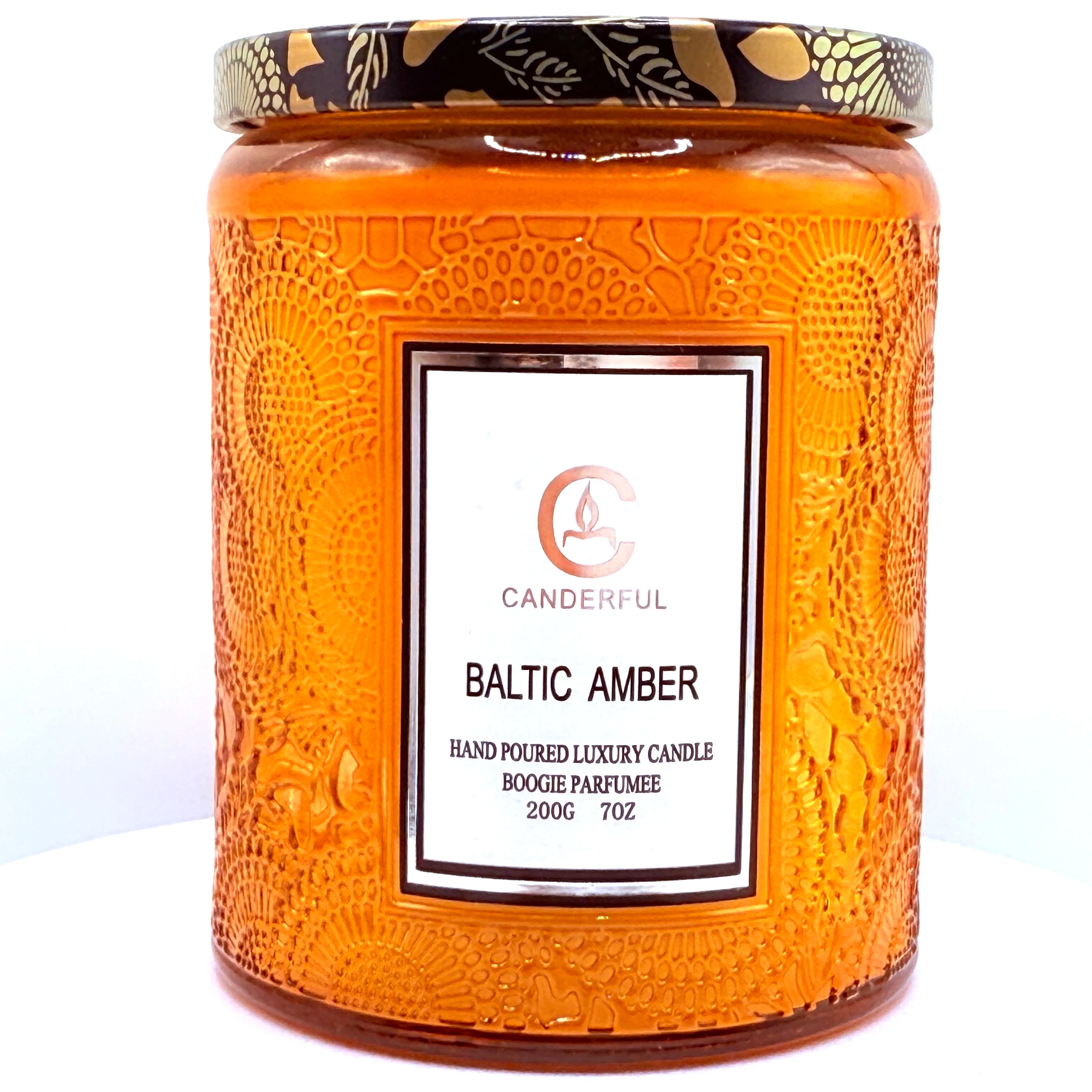 Embossed Glass Scented Candle Soy Wax Aromatherapy Candle