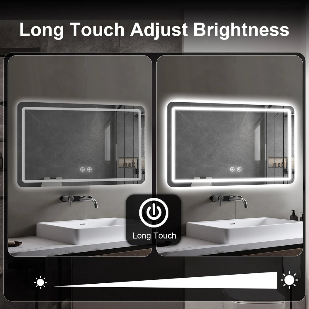 36x24 inch LED Bathroom Mirror Vanity Mirrors with Backlit Lights