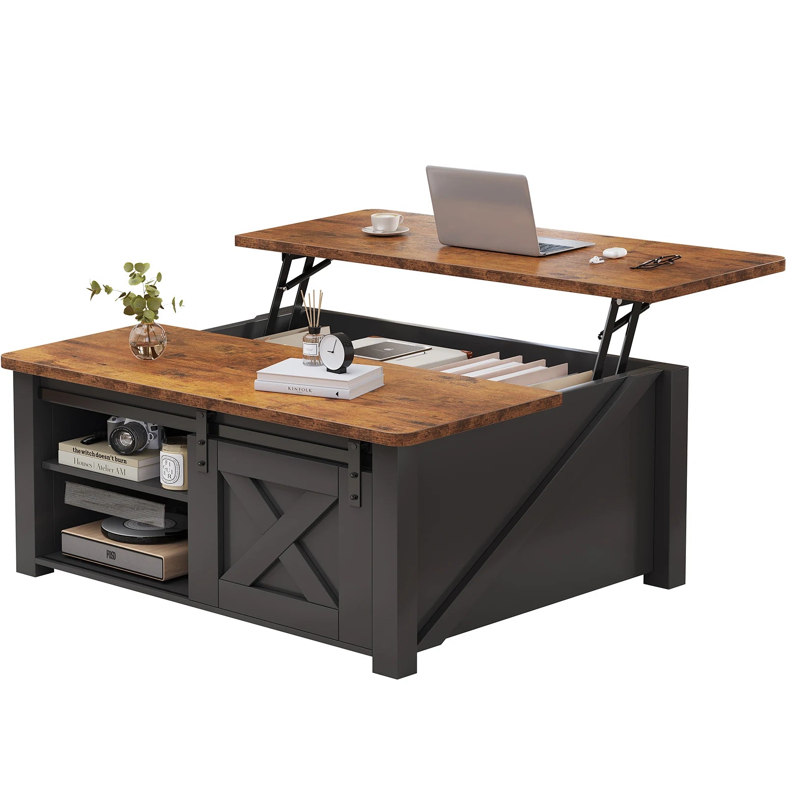 MCQ 31.5IN Wood Lift Top Coffee