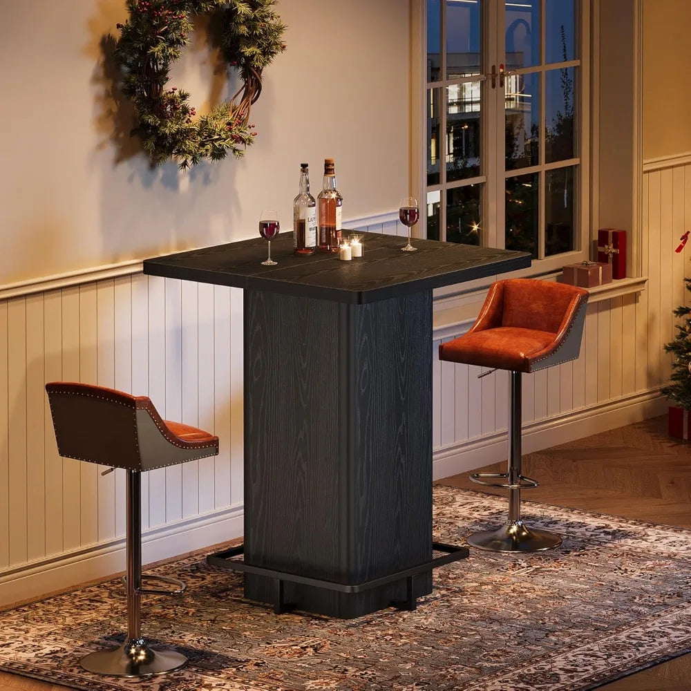 Bar Table, 39.37" High Square Pub Table