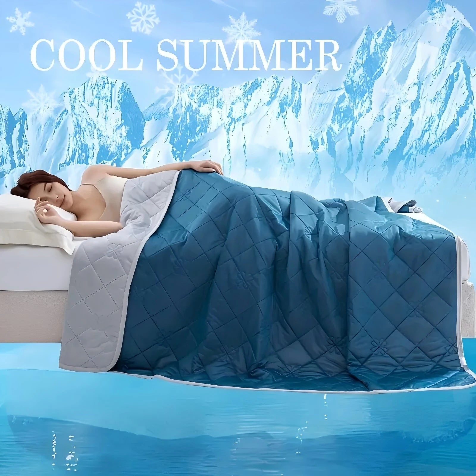 Large Cooling Blanket Dual-Sided Soft & Lightweight Summer Bedding