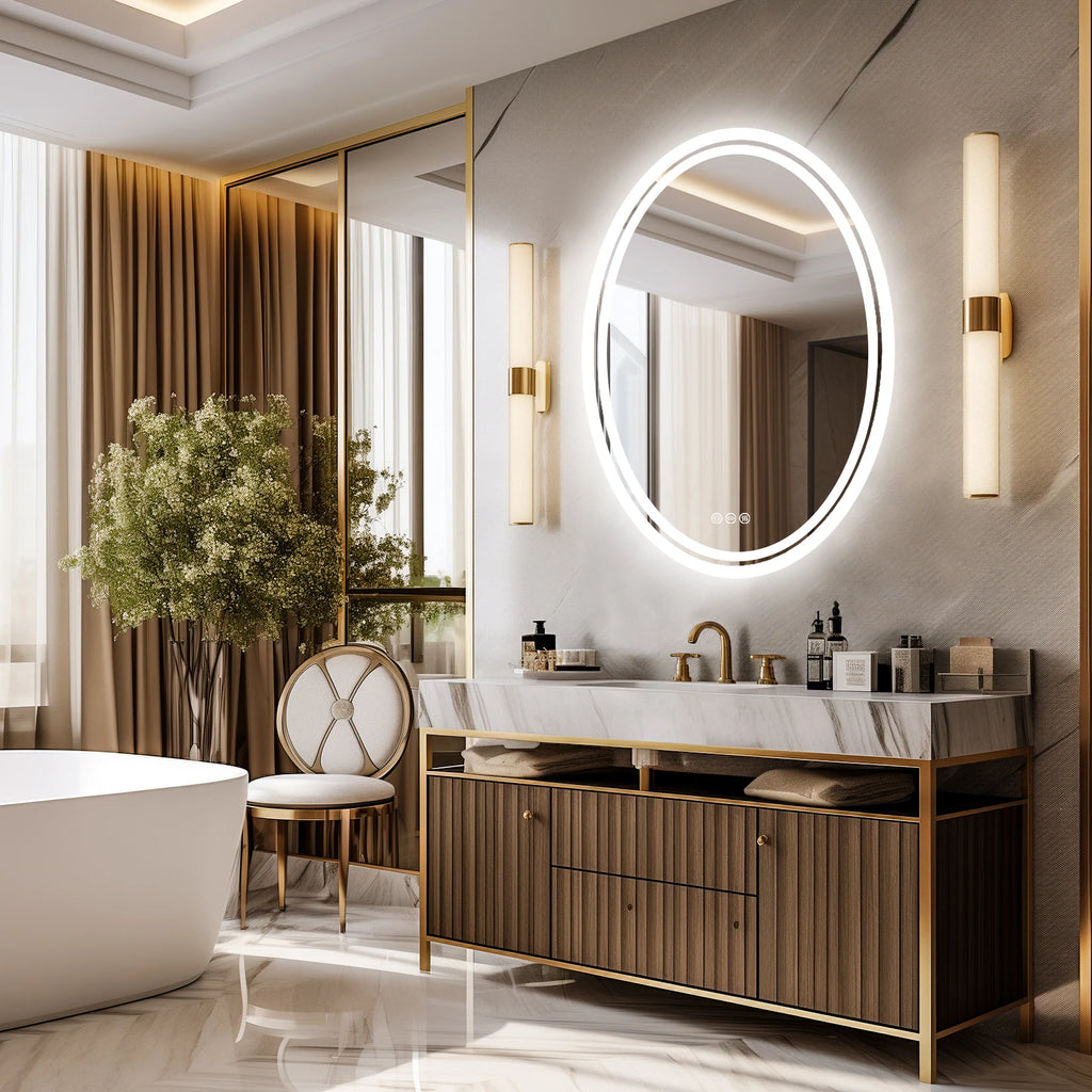 LED Bathroom Mirror Backlit Round