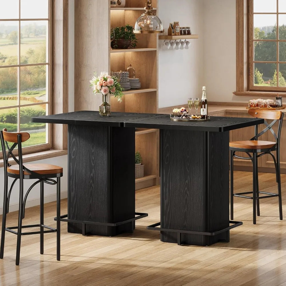 Bar Table, 39.37" High Square Pub Table