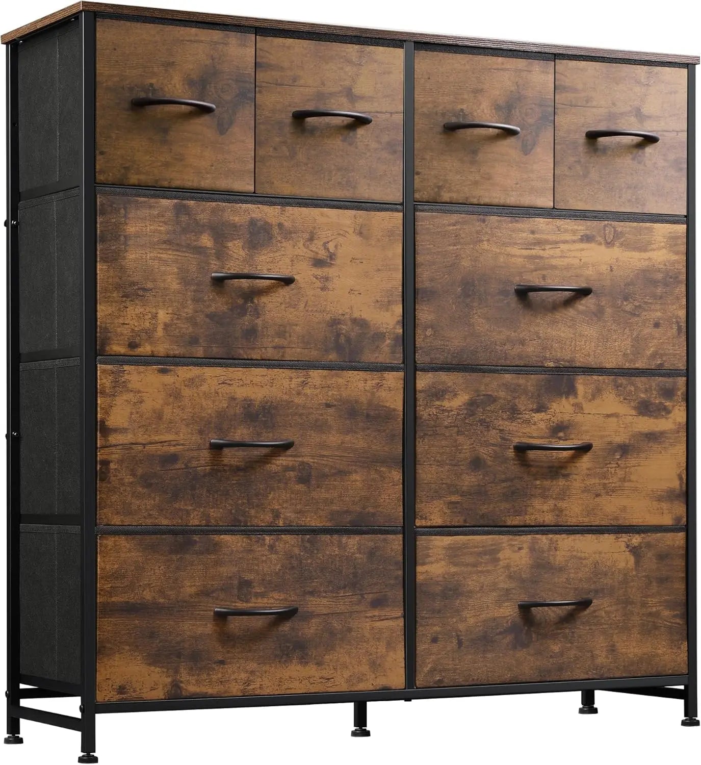 WLIVE White 10-Drawer Fabric Dresser