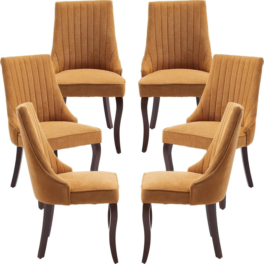 Velvet Upholstered Dining Chairs Set of 6