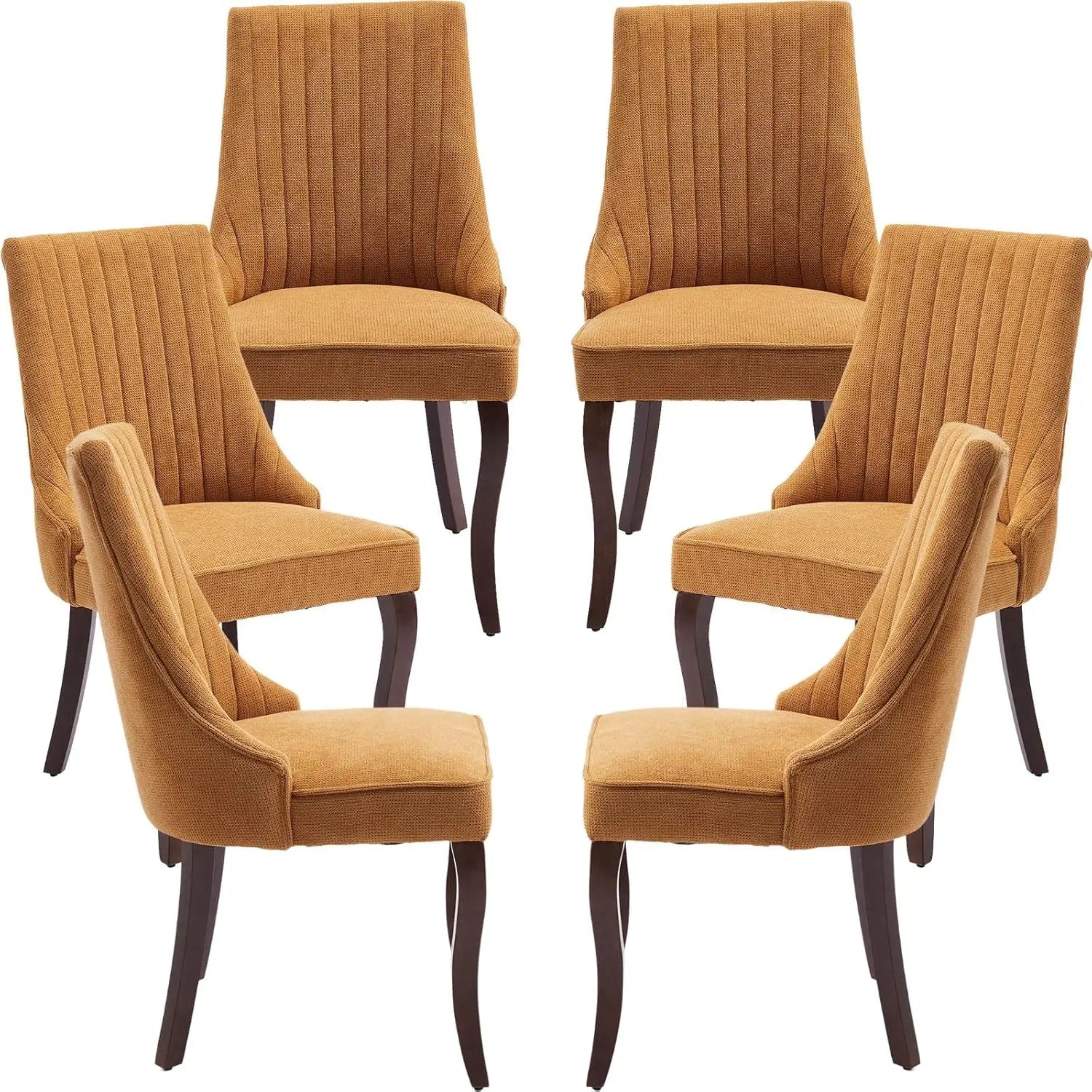 Velvet Upholstered Dining Chairs Set of 6
