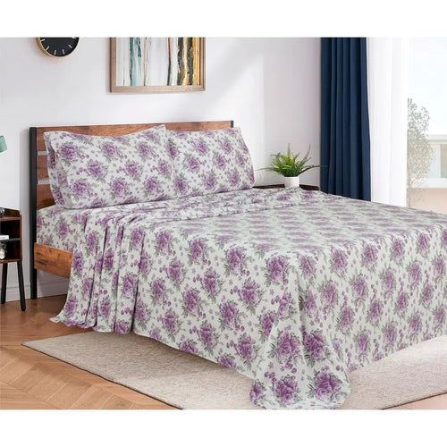 4 Piece 100 Cotton Flannel Sheets Queen Size Bed Set