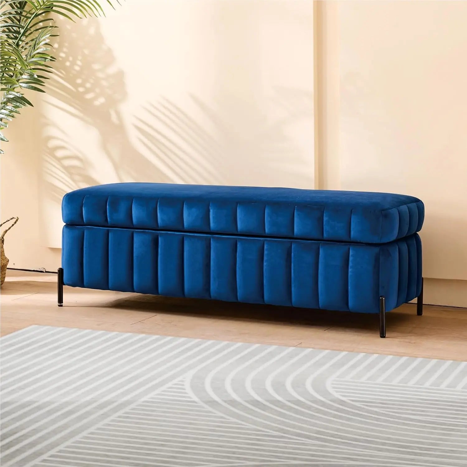 65.35" W Ottoman with Storage Bench