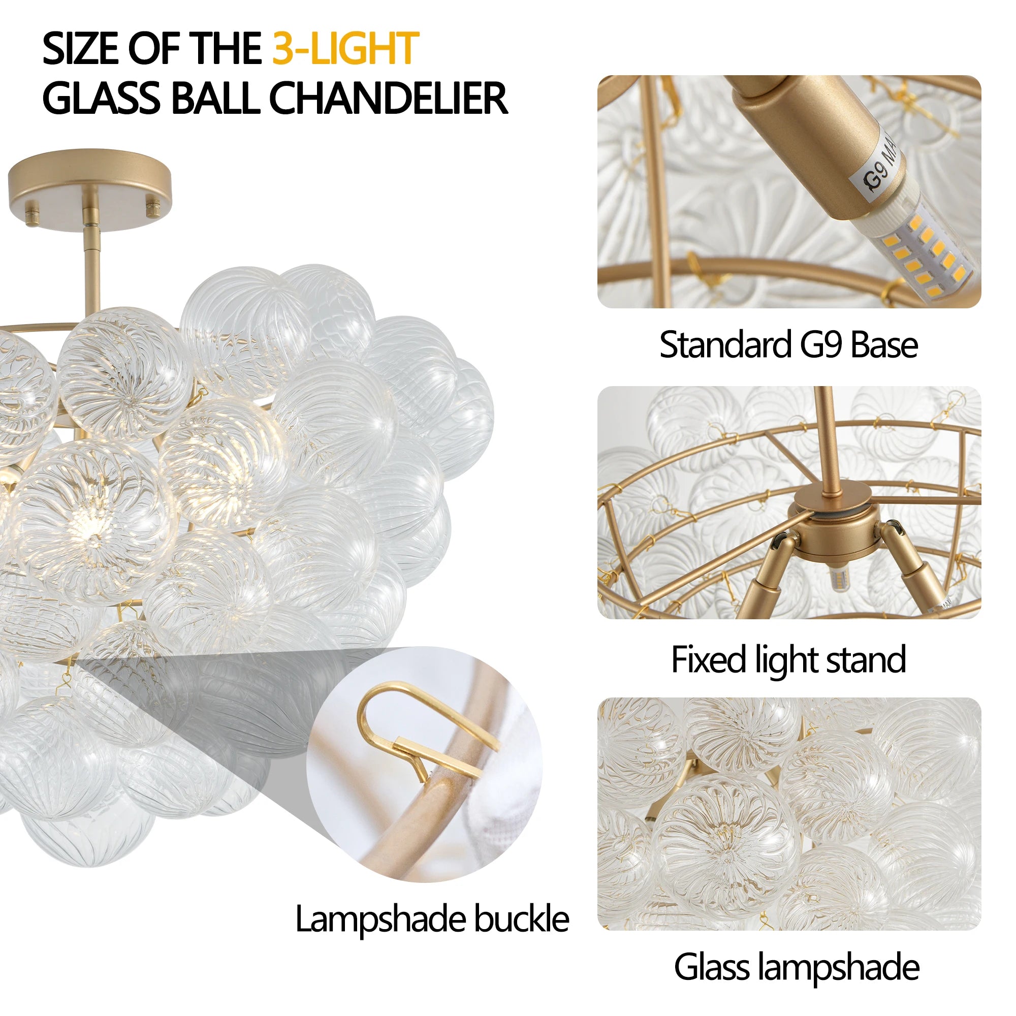 Golden Ceiling Pendant Light Chandelier