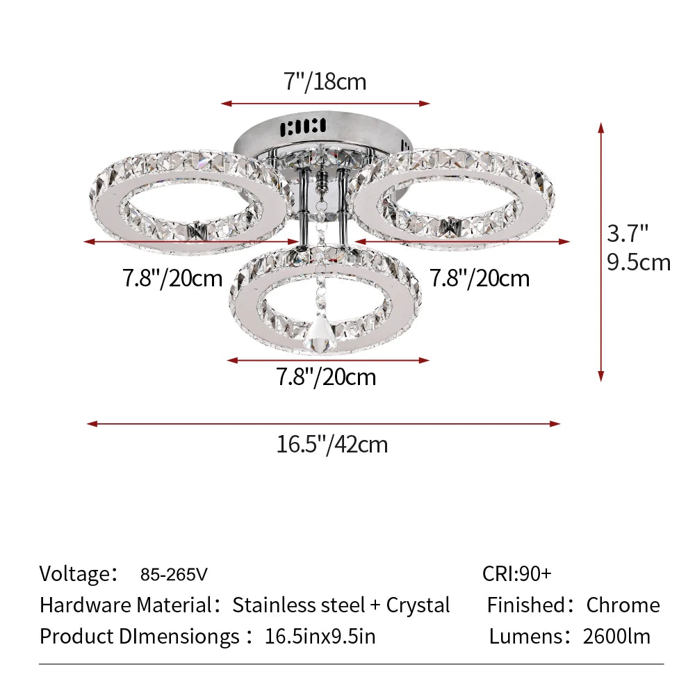 Modern Luxury Ceiling Crystal Chandelier