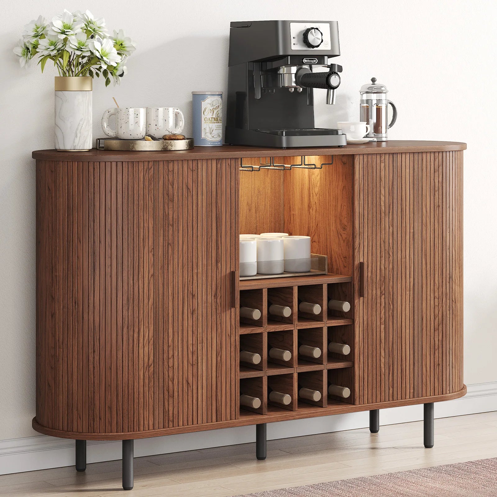 Wine Bar Cabinet w/ LED Light