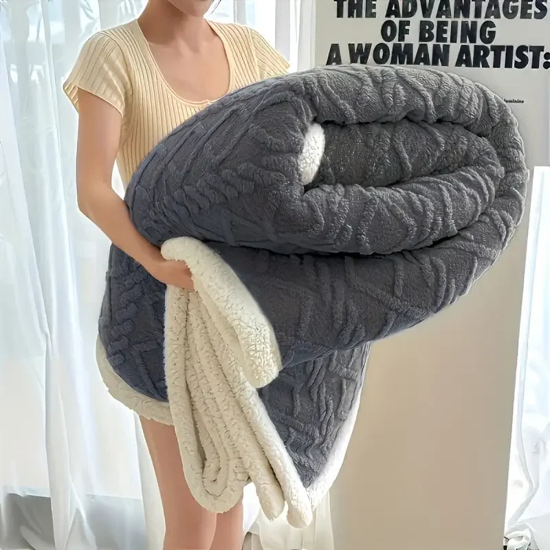 Jacquard Sherpa Weighted Blanket