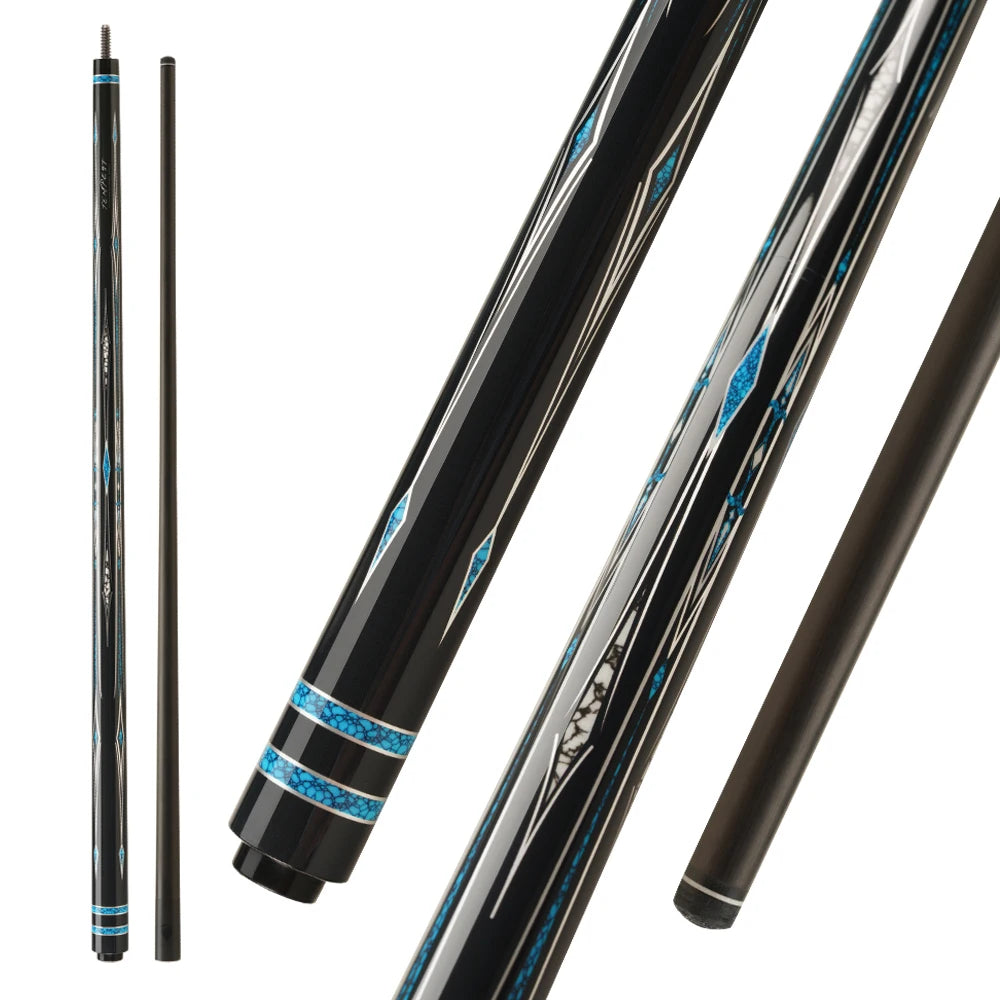 Fury Carbon Fiber Pool Cue Stick 58" Billiard Cue Professional Low Deflection