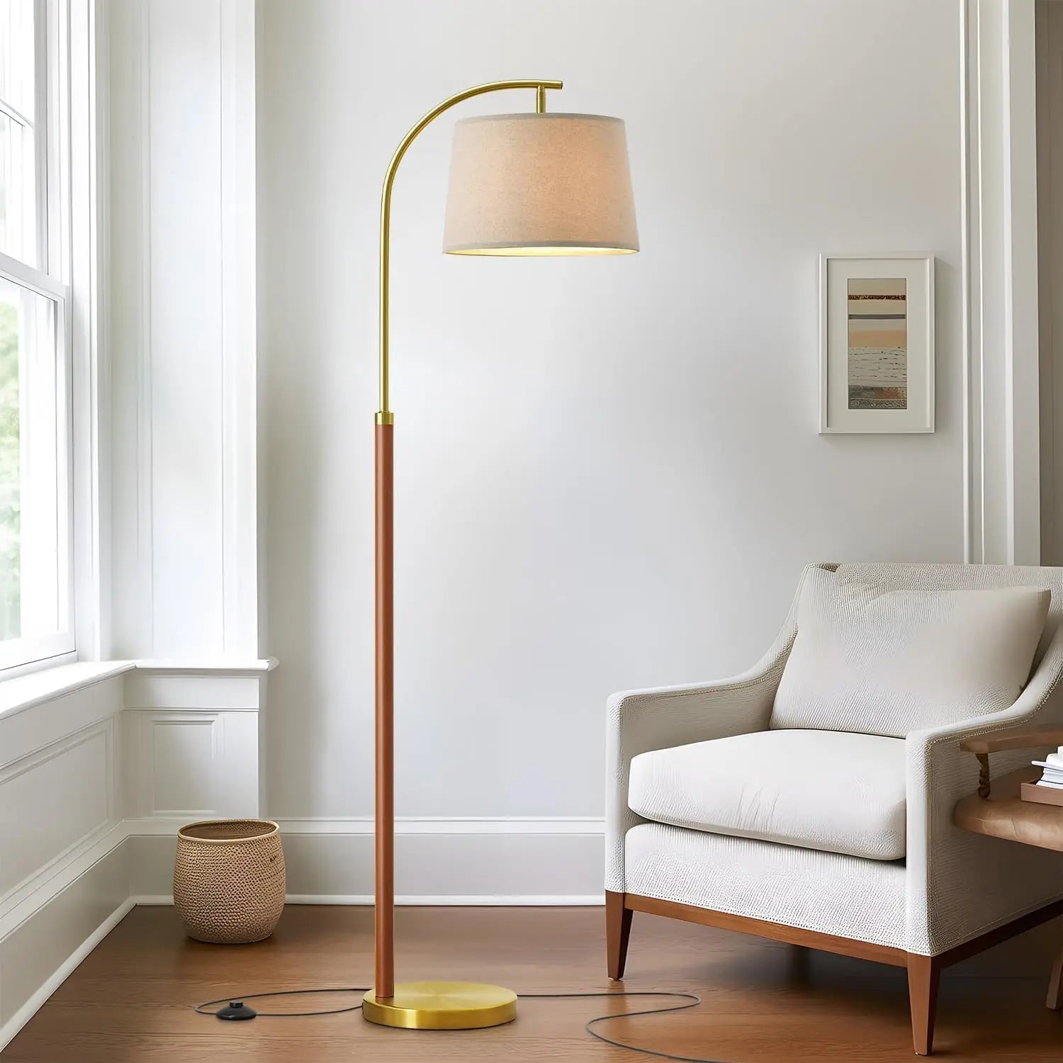62.5" Gold Arc Floor Lamp