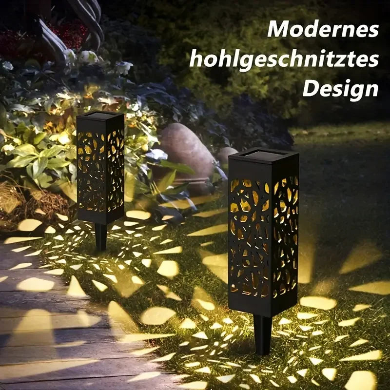 6PCS Solar Powered LED Garden Stake Lights Decorative