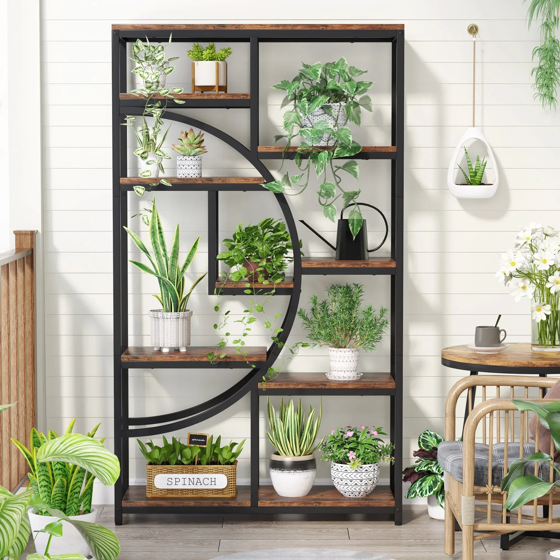 Tribesigns Bookshelf Industrial 5 Tier Etagere Bookcase