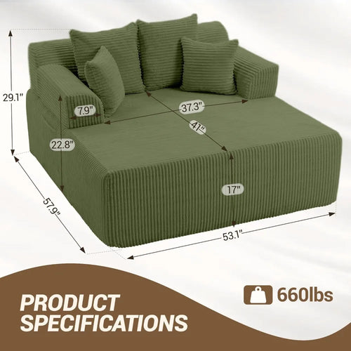 58" Chaise Lounge Chair