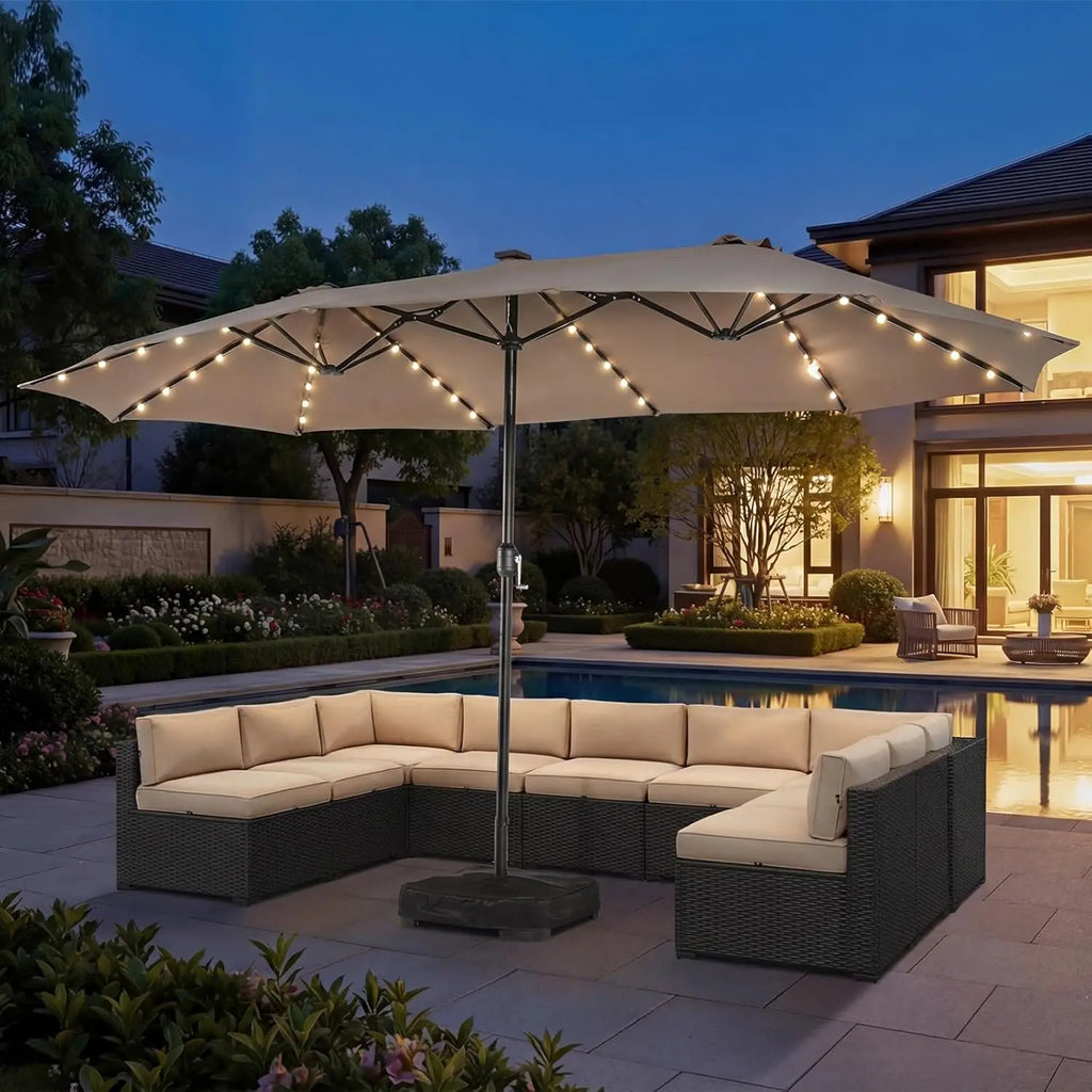 15ft Patio Umbrella with Base Included