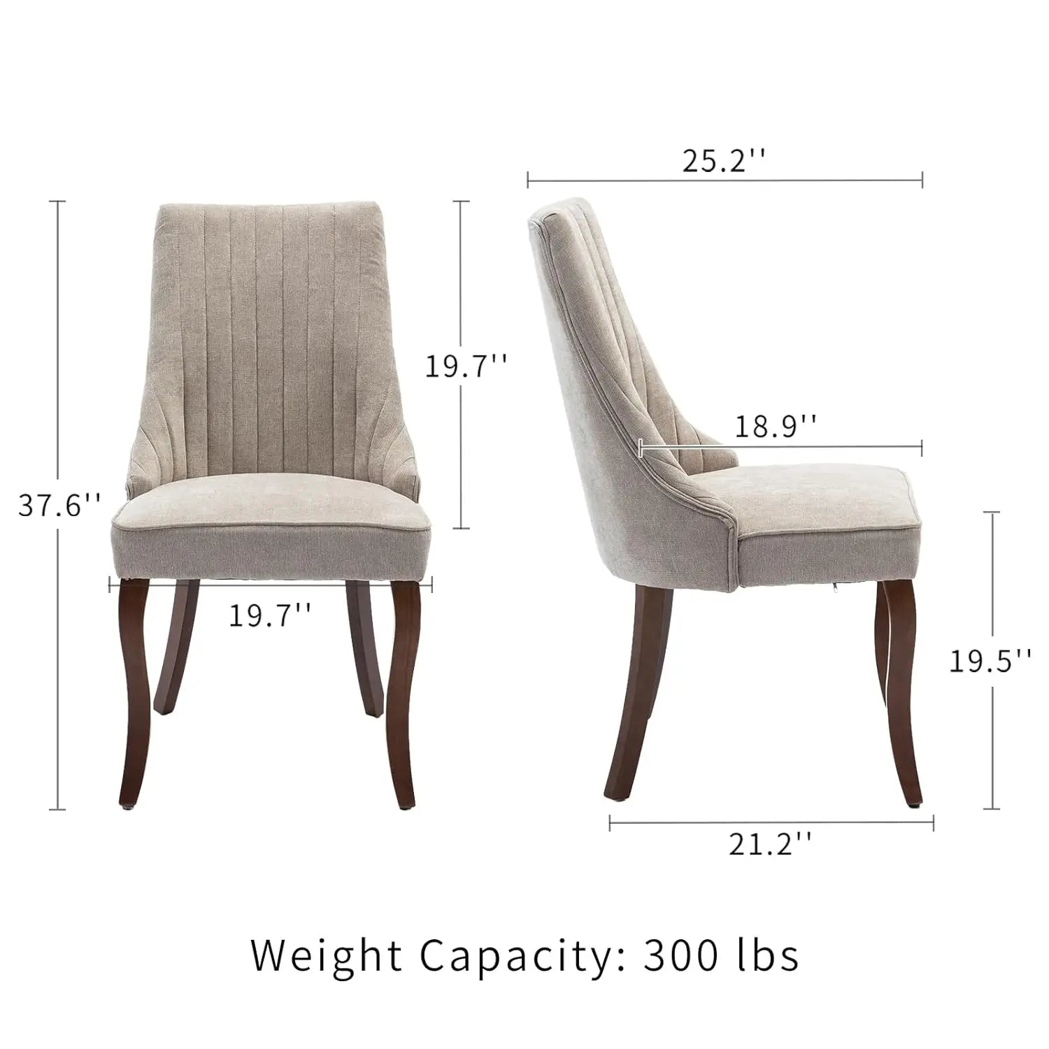 Velvet Upholstered Dining Chairs Set of 6