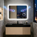 LUVODI Bluetooth Bathroom Mirror Wall Mounted LED Light Vanity Mirror 3X Magnify Dimmable Defog Bath Mirror