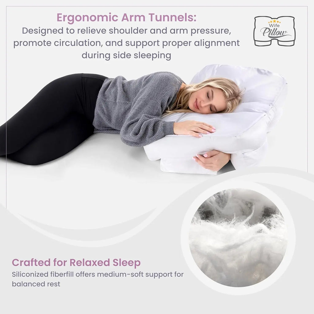 Side Sleeper Pillow Arm Hole