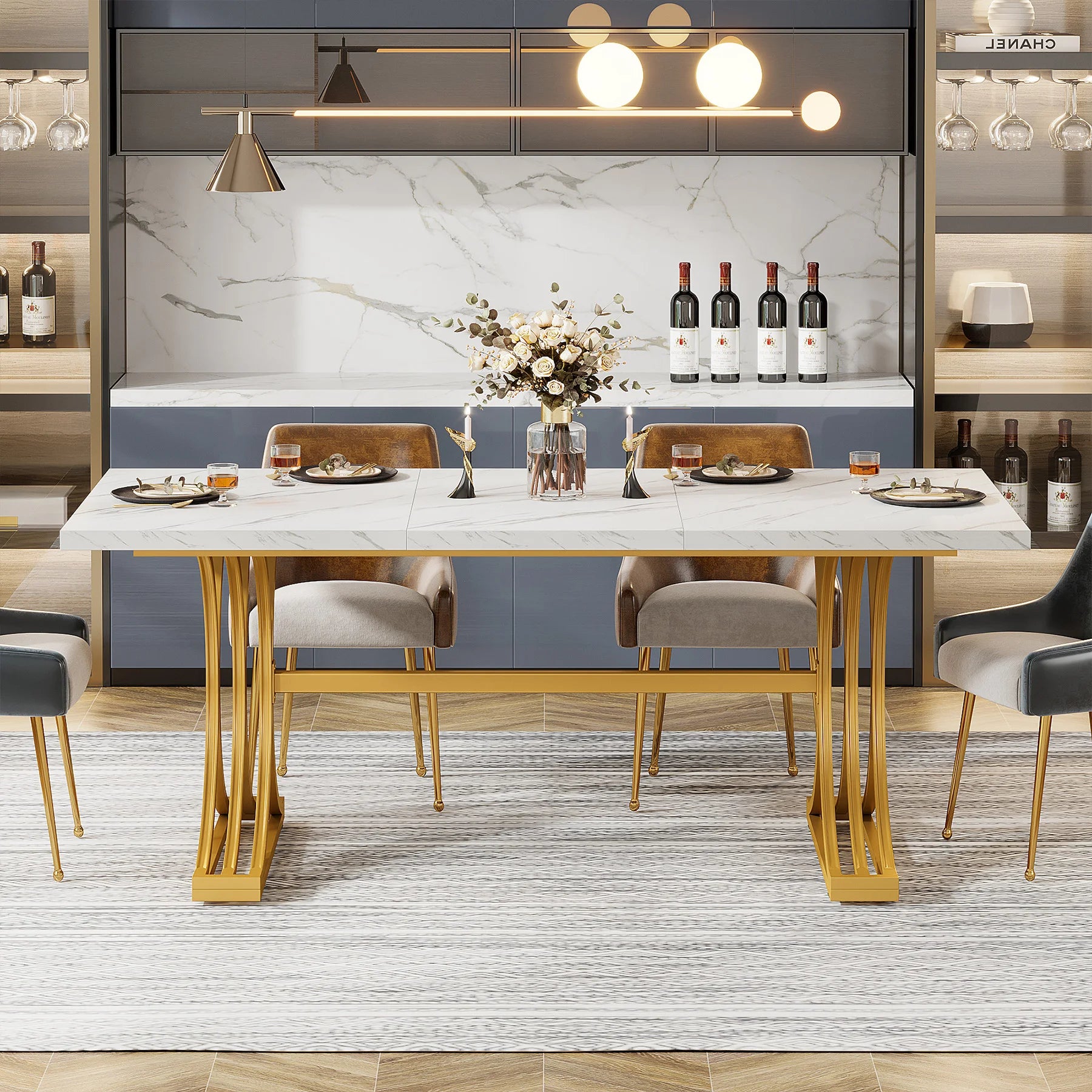 Tribesigns 63-Inch Rectangular Dining Table