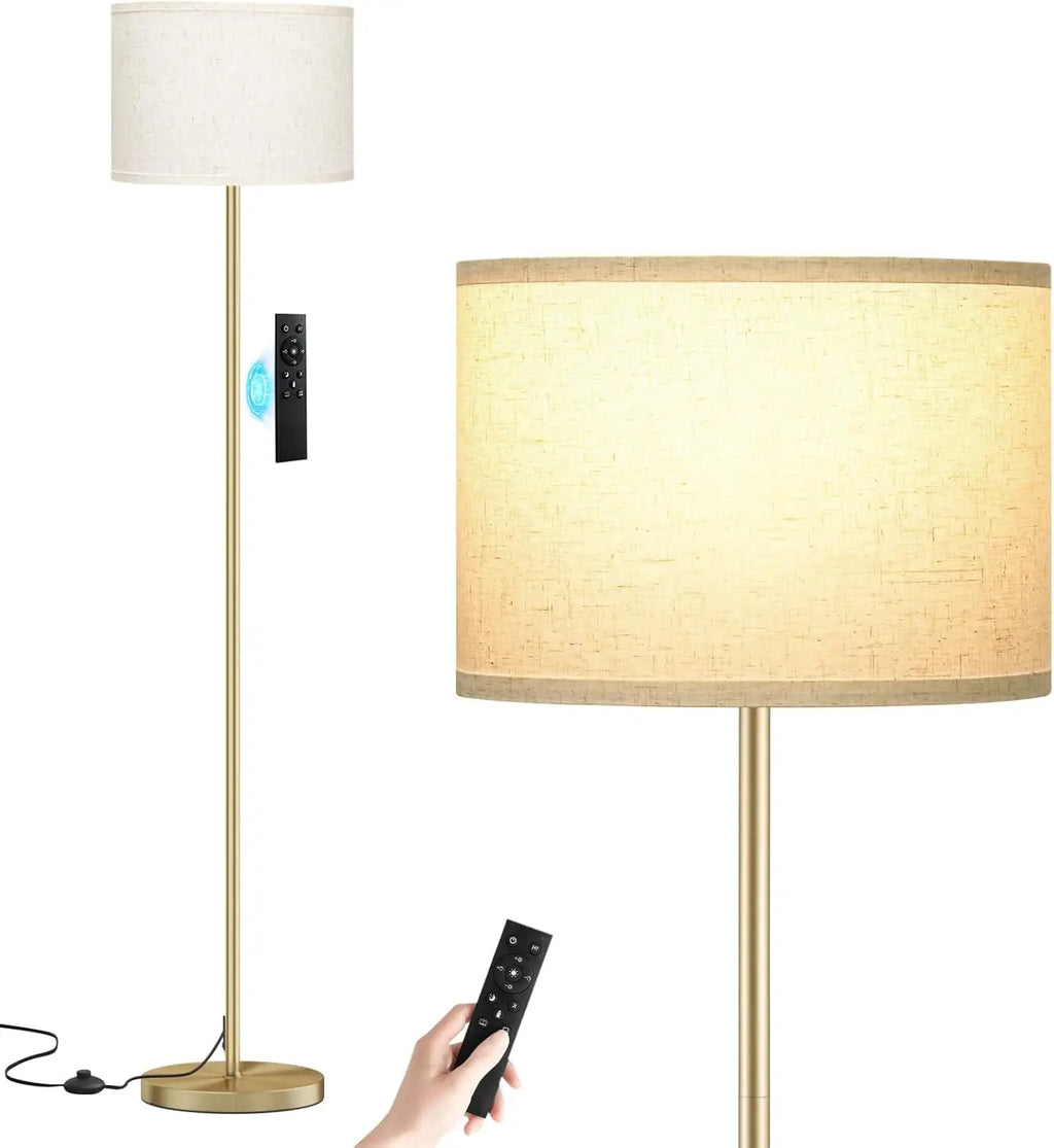 60'' Modern Floor Lamp with Remote, Dimmable