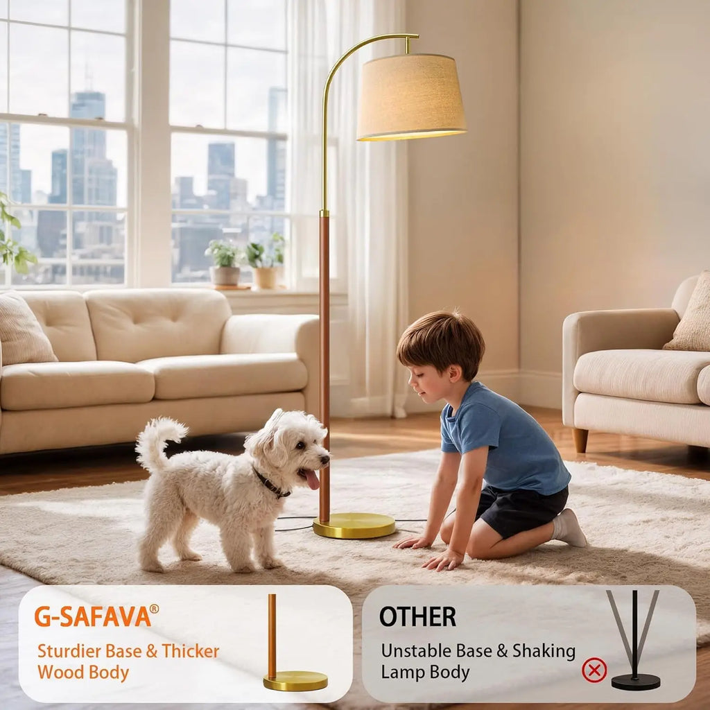 62.5" Gold Arc Floor Lamp
