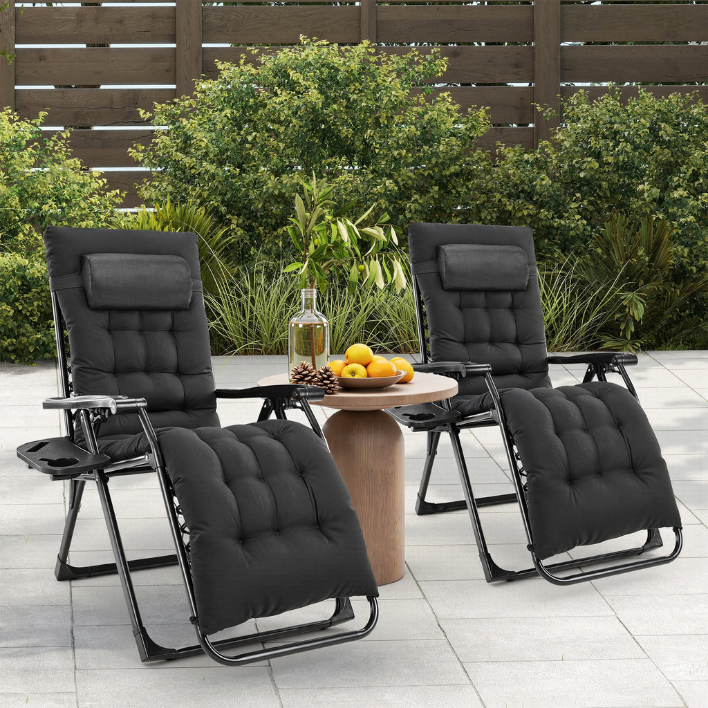 JHK Zero Gravity Recliner Camping Patio Lounge Chair