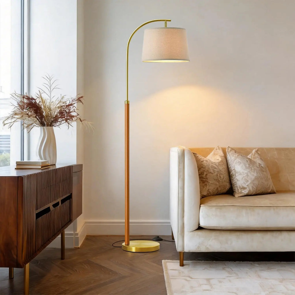 62.5" Gold Arc Floor Lamp