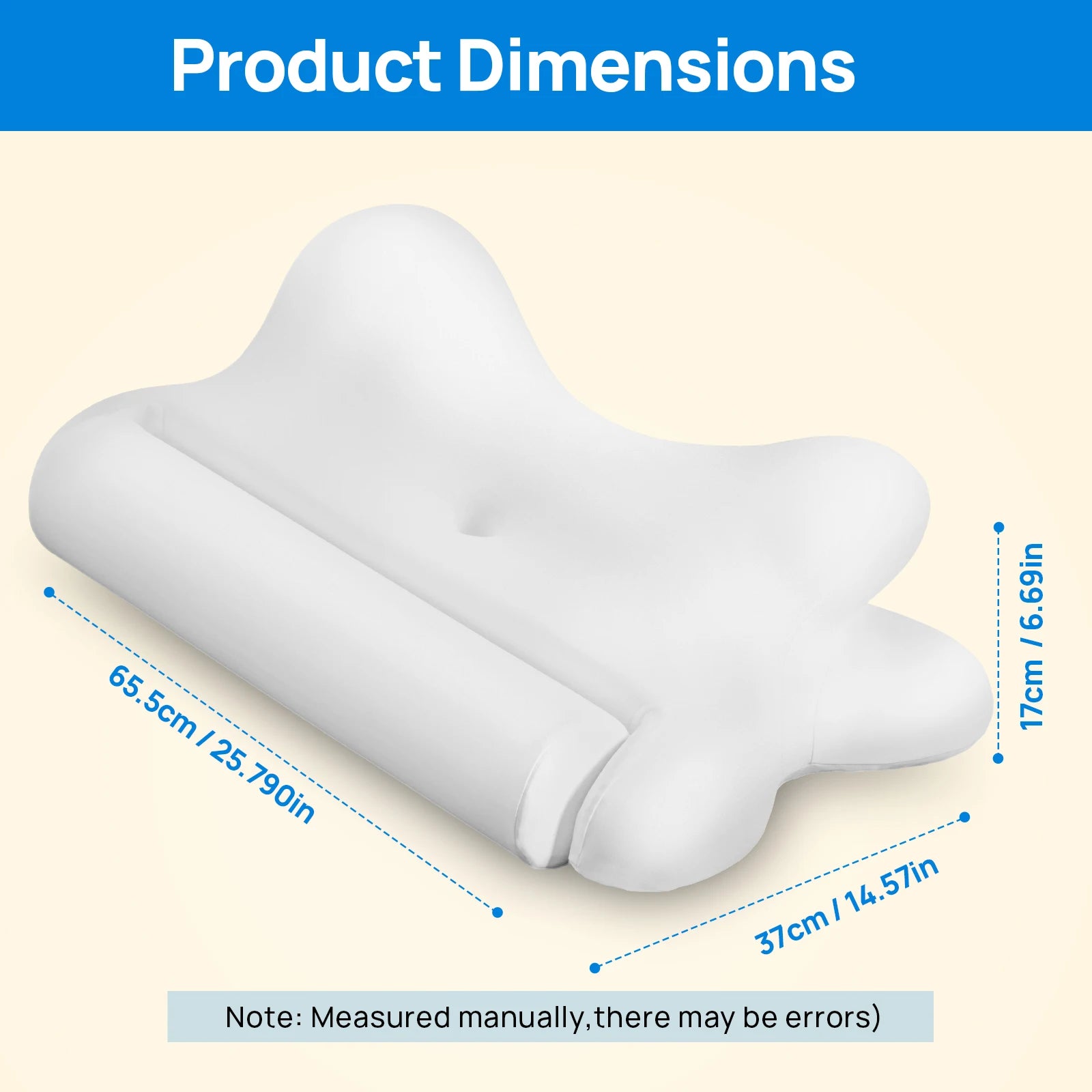 Ergonomic Memory Foam Cervical Neck Pillow with Cooling Pillowcase