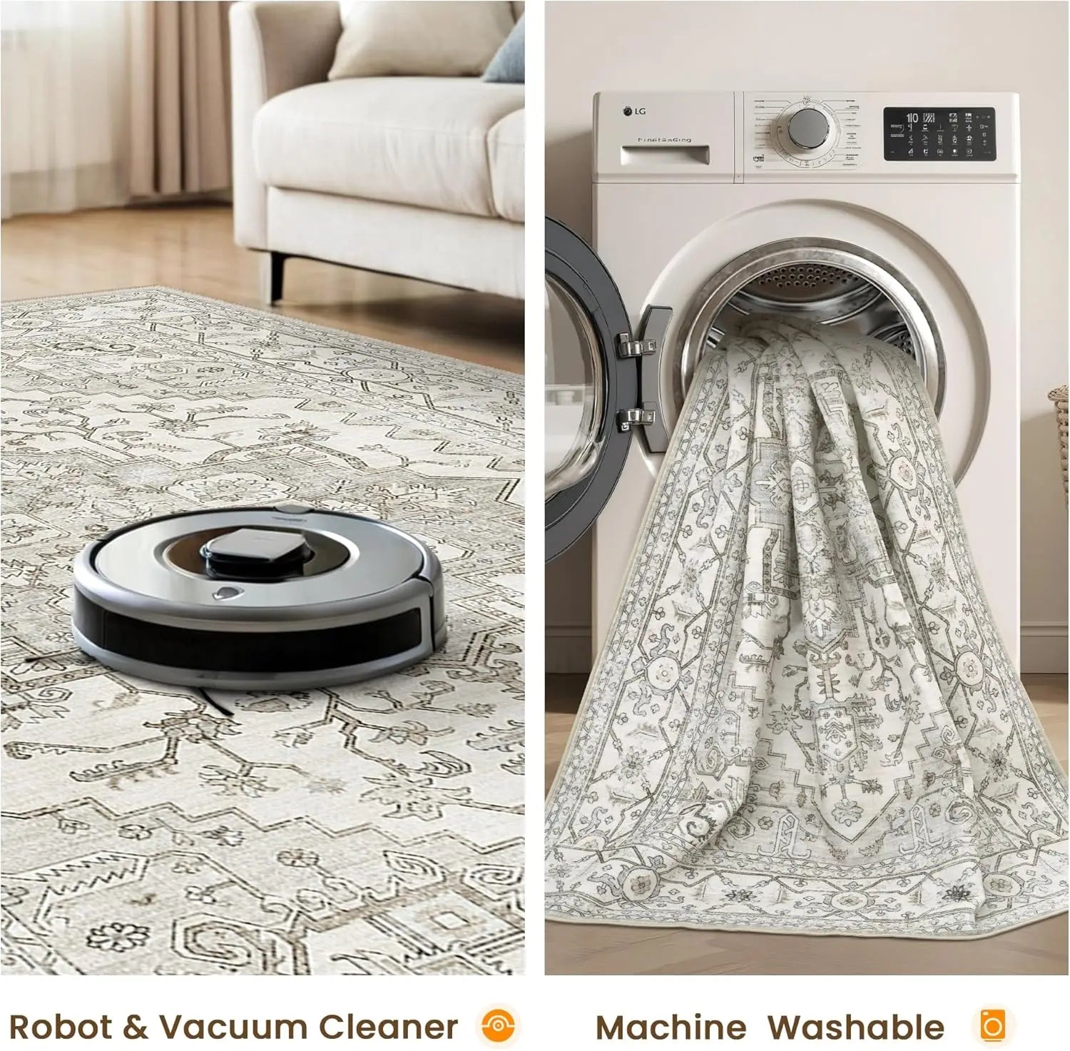 8x10 Washable Area Rug