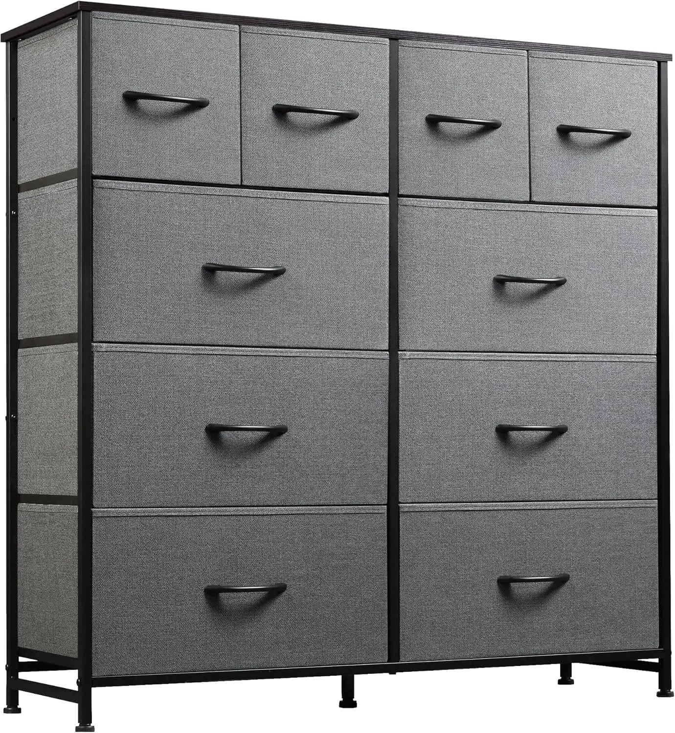 WLIVE White 10-Drawer Fabric Dresser